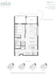 OSLO Plan A1 1 bed+1 bath
