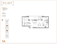 Eliot Plan 1A 1 bed+1 bath