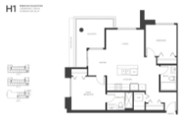 VIVA Plan H1 Premium 2 bed+2 bath