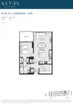 Altus White Rock Plan A2 1 bed+DEN+1 bath