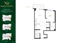 Wordsworth Plan A5 1 bed+1 bath