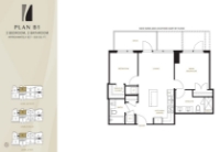 Perla Plan B1 2 bed+2 bath