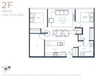 The Capstan Plan 2F 2 bed+Felx+1 bath