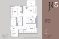 2 Burrard Place Plan C1 2 bed + DEN