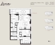 Lina at QE Park Plan D1 3 bed+Flex+2 bath