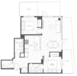 Luxe Lansdowne Plan B8W 2 bed + 2 bath