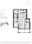 Odyssey Plan U East 2 bed+DEN+ 2 bath