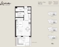 Lina at QE Park Plan A3 Studio+Flex+1 bath