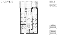 Carven Plan D 2 bed+Flex+2 bath