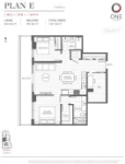 One Park Plan E 2 bed+DEN+1 bath