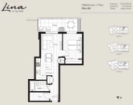 Lina at QE Park Plan B6 1 bed+Flex+1 bath