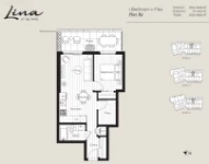 Lina at QE Park Plan B5 1 bed+Flex+1 bath