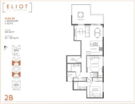 Eliot Plan 2B 2 bed+2 bath