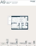 Frame Plan A9 1 bed+DEN+1 bath