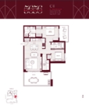 5656 Balaclava Plan C4 2 bed+2bath