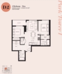 Holland Parkside Plan D2 2 bed+DEN+2 bath