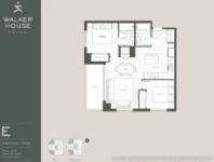 Walker House Plan E 2 bed+2 bath