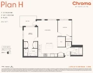 Chroma Plan H 2 bed+2 bath+Flex