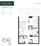 Prima Plan B3 1 bed+DEN+1 bath