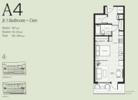 Thesis Plan A4 Jr 1 bed+DEN+1 bath