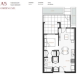 Pura Plan A5 1 bed+1 bath