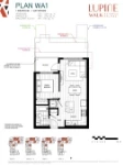 Lupine Walk Plan WA1 1 bed+1 bath