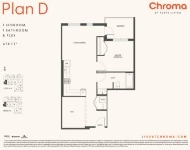 Chroma Plan D 1 bed+1 bath+Flex