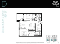 85 at Scott Road Plan D 3 bed+2 bath