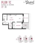 The Grant Plan 1C 1 bed+Flex+1 bath