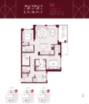 5656 Balaclava Plan D2 2 bed+DEN+2 bath