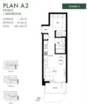 Minoru Square Plan A2 Studio+1 bath