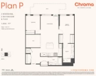 Chroma Plan P 2 bed+2 bath+Flex