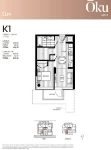 Oku - 64|Oak Plan K1 Urban 2 +1 bath+Flex