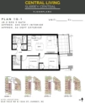Central Living Plan 1G1 JR2 bed+2 bath
