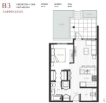 Pura Plan B3 1 bed+DEN+1 bath