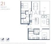 The Capstan Plan 2I 2 bed+2 bath