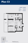 The Sky Estates of Highline Metrotown Plan C5 2 bed+2 bath