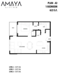 Amaya Living Plan A2 1 bed+1 bath