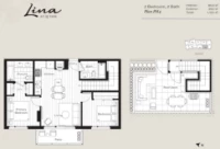 Lina at QE Park Plan PH4 2 bed+2 bath