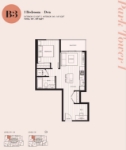 Holland Parkside Plan B3 1 bed+DEN+1 bath