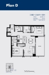 The Sky Estates of Highline Metrotown Plan D 2 bed+DEN+2 bath