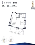 Horizon 21 Plan E Studio + bath