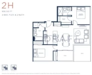 The Capstan Plan 2H 2 bed+Flex+2 bath