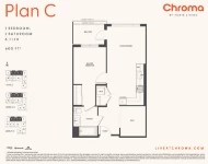 Chroma Plan C 1 bed+1 bath+Flex