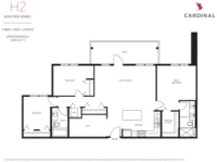Cardinal Plan H2 3 bed+DEN+2 bath
