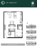 The Crescent at Red Plan B1 1 bed+1 bath