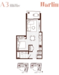 Harlin Plan A3 Studio+1 bath