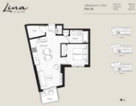 Lina at QE Park Plan B9 1 bed+Flex+1 bath