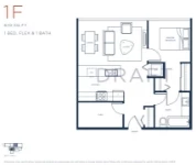 The Capstan Plan 1F 1 bed+Flex+1 bath