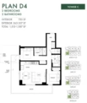 Minoru Square Plan D4 2 bed+2 bath